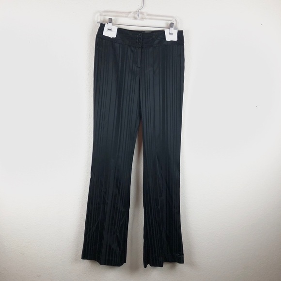 Cache Pants NWT Stripped Silk Black - Picture 1 of 5